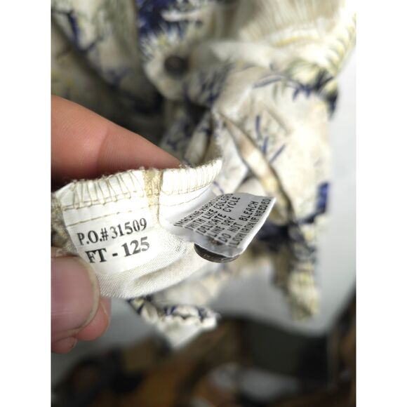 VTG Linguine And Bob Men's SZ L Yellow Hawaiian Floral Tropical Beach Vacation - Picture 3 of 8